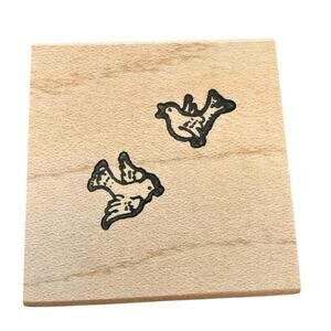 Northwoods Rubber Stamps 2 Flying Birds Vintage Rubber Stamp